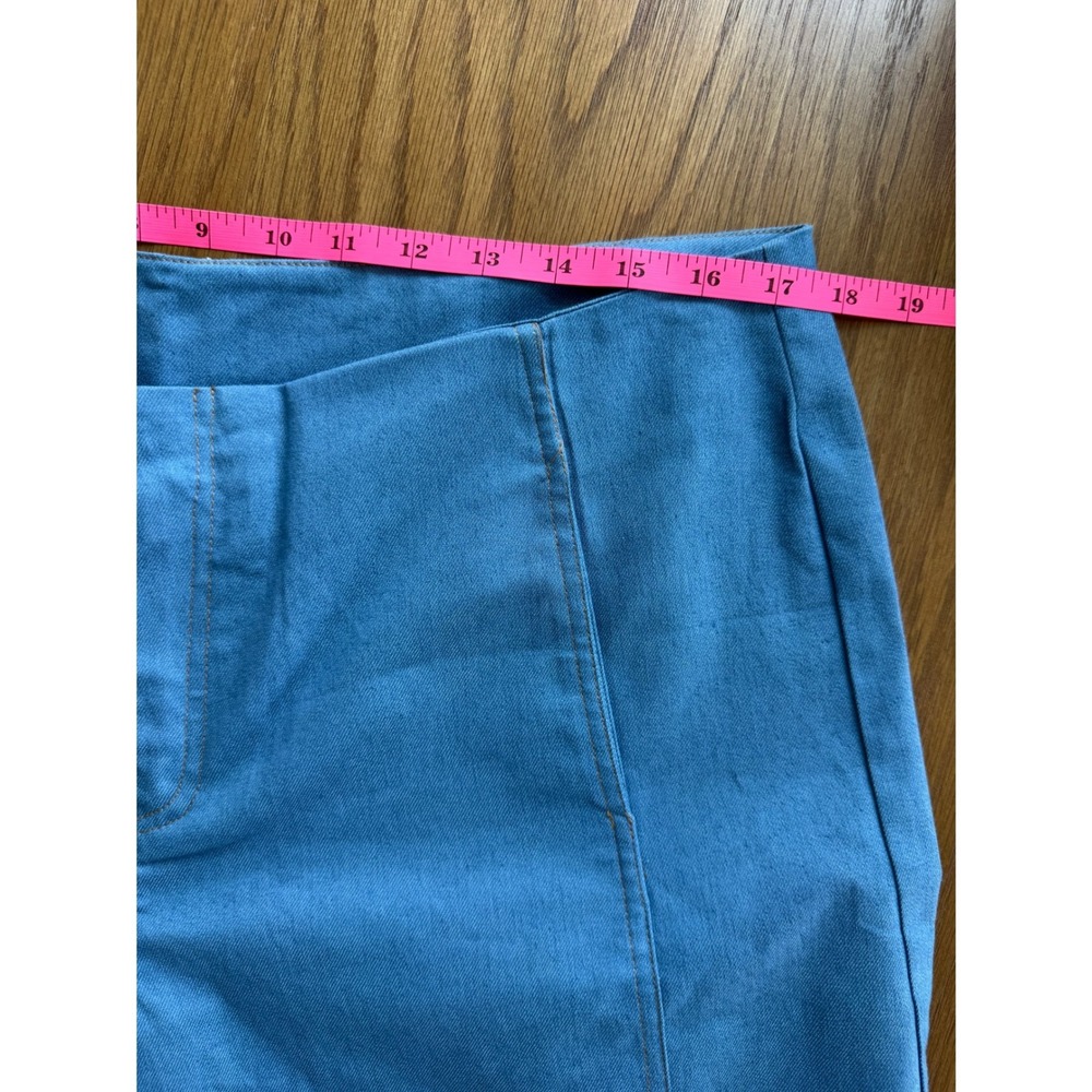 Valija Wide Leg Cotton Palazzo Pants Size 12 Blue NWT - Picture 4 of 9